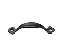 Aoleegatt B-397 Antique Alloy Wooden Box Drawer Wardrobe Jewelry Box Handle Medicine Cabinet Handle Strip Vintage 8cm(Black-10pcs)