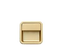 Aoleegatt Black Gold Furniture Handle Embedded Concealed Door Knobs Stainless Steel Cabinet Drawer Hidden Buckle Kitchen Sliding Door Pull(Gold 52mm)