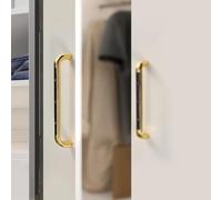 Aoleegatt Black Gold Handle for Furniture Kitchen Cabinet Closet Door Pull Up Bar Muebles Cupboard Dresser Drawer Knob Hardware(1207-Gold Black-160)