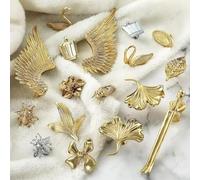 Aoleegatt Brass Cabinet Door Drawer Handle Animal Swan Little Bee Light Modern Gold Wardrobe Wine Cabinet Nordic Solid Handle(Swan-Bow Head)