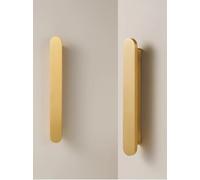 Aoleegatt Brass Circular Handles at Both Ends Kitchen Cabinet Drawers Wardrobe Pulls Paired with Round Plain Knobs(CH031-BB-96128)