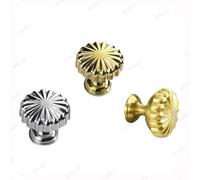 Aoleegatt Brass Creative Handle Wardrobe Cabinet Drawer Cabinet Light Pumpkin Simple Single Hole Gold Solid Cabinet Door Handle(8855-Bright Silver)