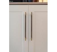 Aoleegatt Brass Diamond-Cut Cross Knurl Pattern Antique Cabinet Handles Wardrobe Pull T-bar Knobs Available Kitchen Hardware(Pitch-row-224mm)
