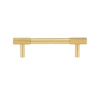 Aoleegatt Brass Furniture Handles Diamond Cut Cross Knurled Pattern Gold Knobs Wardrobes Kitchen Cabinets Solid Door Pulls(2180-128mm)