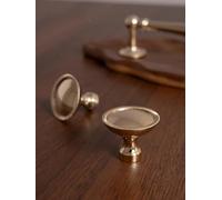 Aoleegatt Brass Handle PVD Gold Kitchen Cabinet Pull Drawer Knob Wardrobe Dresser Handles Furniture Cabinets Hardware Accessories(Knob-32mm)