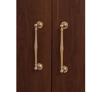 Aoleegatt Brass Handle PVD Gold Kitchen Cabinet Pull Drawer Knob Wardrobe Dresser Handles Furniture Cabinets Hardware Accessories(Pitch-row-160mm)
