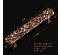 Aoleegatt Brass Inlaid Flower Furniture Handle European Copper Wine Cabinet Hardware Pulls Wardrobe Dresser Drawer Knobs(A3-128mm)