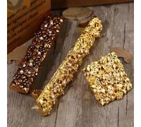 Aoleegatt Brass Inlaid Flower Furniture Handle European Copper Wine Cabinet Hardware Pulls Wardrobe Dresser Drawer Knobs(B3-128mm)