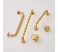 Aoleegatt Brass Kitchen Handle Golden Nordic Simple Hardware Pulls Furniture Wardrobe Door Cabinet Drawer Dresser Knob(7-192mm)
