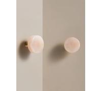 Aoleegatt Brass Marble Crystal Jade Cabinets Wardrobe Door Drawers White Pink Natural Stone Knobs(CH066-Pink-30)