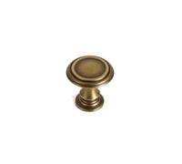 Aoleegatt Brass Vintage Furniture Handle Bronze Wardrobe Door Drawer Knob Cabinet Antique Round Turret Copper Pulls(Knob-31mm)