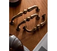 Aoleegatt Bronze Cabinet Pulls Brass Creative Personality Nordic Style Kitchen Drawer Pulls Wardrobe Hardware Cabinet Knobs and Handles(Hole spacing-128mm)