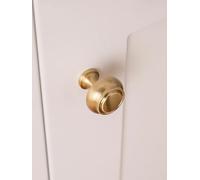 Aoleegatt Brushed Brass Kitchen Cabinet Handles Solid Copper Wardrobe Pulls Gold Furniture Handle Dresser Drawer Knobs(Knob-30mm)