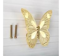 Aoleegatt Butterfly Furniture Handle Knob Antique Bronze Brass Vintage Kitchen Handle Dresser Drawer Cabinet Pull Knobs Drawer Decor(A)