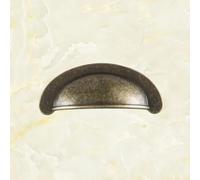 Aoleegatt Chinese Home Improvement Drawer Shell zinc Alloy Silver Retro semicircular Handle Accessories(Antique Brass)