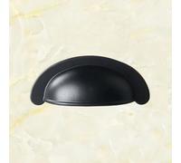 Aoleegatt Chinese Home Improvement Drawer Shell zinc Alloy Silver Retro semicircular Handle Accessories(Black)