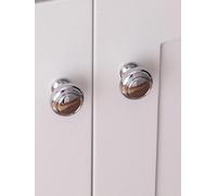 Aoleegatt Chrome Brass Kitchen Cabinet Handles Solid Silver Copper Wardrobe Pulls Furniture Handle Dresser Drawer Knobs(Knob-30mm)