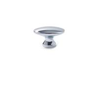 Aoleegatt Chrome Bright Silver Brass Furniture Handle Modern Simple Single Hole Handles Wardrobe Kitchen Cabinet Dresser Drawer Knob(Diameter-36mm)