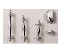 Aoleegatt Chrome Furniture Brass Handle Silver Wardrobe Door Knob T-Bar Kitchen Cabinet Pull Solid Drawer Shell Handles(Pitch-76mm)