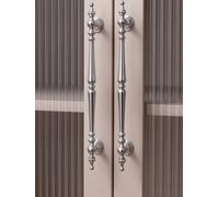 Aoleegatt Chrome Furniture Brass Handles Bright Silver Drawer Knobs Wardrobes Kitchen Cabinets Shells T-Bar Pulls(Pitch-96mm)