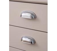 Aoleegatt Chrome Furniture Brass Handles Bright Silver Drawer Knobs Wardrobes Kitchen Cabinets Shells T-Bar Pulls(Pitch-76mm)