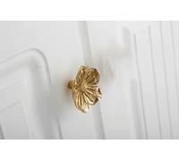 Aoleegatt Creative Brass Fortune Bird Knob Drawer Cabinet Door Handles Kitchen Cabinet Shoe Knobs Pure Copper Handles for Furniture Decor(Flower -1 Piece)