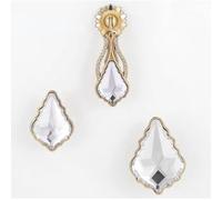Aoleegatt Crystal Gold Cabinet Pulls Zinc Furniture Door Knobs Kitchen Handles Drawer Cupboard Pull Knob Hardware(4181-Large,3XL)