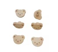 Aoleegatt Cute Mich Wooden Cabinet Handles Beech Wood Drawer Pulls Kids Safety Furniture Hardware(6Pcs a lot)
