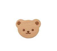 Aoleegatt Cute Wooden Handles Children's Room Wood Furniture Handles for Cabinets and Drawers Door Knobs Kitchen Cupboard Wardrobe Pulls(Bear)