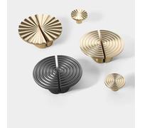 Aoleegatt Daisy Furniture Handles Nordic Light Cabinet Drawers Handle Modern Simple Wardrobe Door Knob Kitchen Accessories Hardware(A-64-Gold)