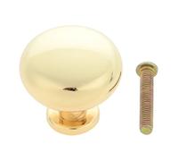 Aoleegatt Dooroom Zinc Alloy Furniture Handles Modern Pumpkin Gold Bright Chrome Wardrobe Dresser Cupboard Pull Cabinet Shoe Box Knobs(Diameter 28mm)