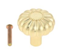 Aoleegatt Dooroom Zinc Alloy Furniture Handles Modern Pumpkin Gold Bright Chrome Wardrobe Dresser Cupboard Pull Cabinet Shoe Box Knobs(Diameter 32mm)