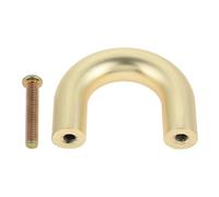 Aoleegatt Dooroom Zinc Alloy Furniture Handles Modern Pumpkin Gold Bright Chrome Wardrobe Dresser Cupboard Pull Cabinet Shoe Box Knobs(Hole Spacing 32mm)