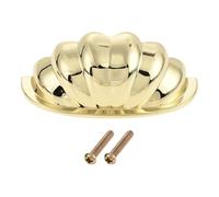 Aoleegatt Dooroom Zinc Alloy Furniture Handles Modern Pumpkin Gold Bright Chrome Wardrobe Dresser Cupboard Pull Cabinet Shoe Box Knobs(Hole Spacing 64mm)