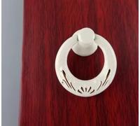 Aoleegatt European Bronze Ring Round Door Knob Furniture Handle Kitchen Cabinets Drawer Wardrobe Cupboard Dresser Push Pull Door Handles(Ivory White)