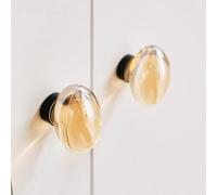 Aoleegatt French Crystal Transparent Drawer Handles Pigeon Eggs Light Modern Simple Wardrobe Wine Cabinet Brass Handles(Champagne-3)