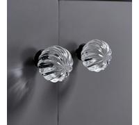 Aoleegatt French Crystal Transparent Drawer Handles Pigeon Eggs Light Modern Simple Wardrobe Wine Cabinet Brass Handles(Transparent-3)