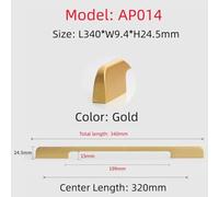 Aoleegatt Gold Long Furniture Handles Kitchen Accessories Drawers Handle Cabinet Knobs and Aluminium Alloy Wardrobe Door Pull Hardware(Gold-320)