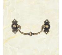 Aoleegatt Hardware Chinese Home Improvement Three Strip Wooden Box Brocade Box Small Handle Antique Retro Handle(2)