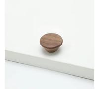 Aoleegatt Kitchen Cabinet Door Wood Knobs Pulls Wardrobe Shoe Cupboards Drawer Semicircle Pulls Dressing Table Wooden Furniture Handles(Walnut-Knob)