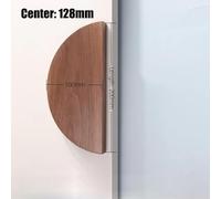 Aoleegatt Kitchen Cabinet Door Wood Knobs Pulls Wardrobe Shoe Cupboards Drawer Semicircle Pulls Dressing Table Wooden Furniture Handles(Walnut-L200mm)