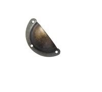 Aoleegatt Mini Chinese Home Improvement Iron Leather Material Antique Cabinet Shell Iron Leather Retro semicircular Handle Accessories(301-10pcs b)