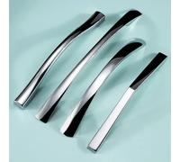 Aoleegatt Modern Door Handles Kitchen Cabinet Handles and Knobs Bright Chrome Furniture Hardware Wardrobe Cupboard Handle Drawer Pulls(6817-BrightChrome160)