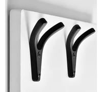 Aoleegatt Modern Furniture Hooks Aluminium Door Hangers Black Gold Clothes Key Hanger Household Closet Hook(Black)