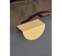 Aoleegatt Modern Leaf Brass Handle Hidden Knobs for Furniture Drawer Dresser Wardrobe Invisible Cabinet Shoe Box Pulls No-Holes Leaf Shape(A Style)