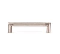 Aoleegatt Modern Minimalist Cabinet closetdoorpullsdrawerembossed Pattern Gold knob Black Round Rod Two-Tone American European Style pulls(B-128mm)