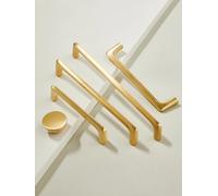 Aoleegatt Modern Minimalist Pulls Cupboard Dressers Brass Gold Cabinet Door Handles Closet Drawer Knobs Kitchen Furniture Hardware(Knob-32mm)