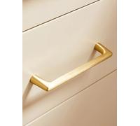 Aoleegatt Modern Minimalist Pulls Cupboard Dressers Brass Gold Cabinet Door Handles Closet Drawer Knobs Kitchen Furniture Hardware(Pitch-row-128mm)