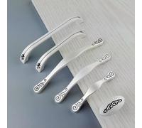 Aoleegatt Modern Silver Drawing Furniture Hardware Handle Sliding Door Drawer Knobs Wardrobe Kitchen Cabinets Cupboard Pull Dresser Handle(A-96mm)