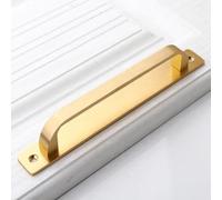 Aoleegatt Muebles Door and Window Open Handle Balcony Wooden Door Sliding Furniture Golden Aluminum Warehouse Black Kitchen Handle(Brushed gold-192)
